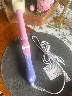 Beachwaver B1.25 Rotating Curling Iron Pink Purple 1.25” Barrel Works